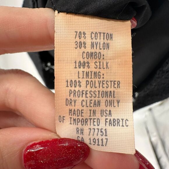 Betsey Johnson Vintage Dress Black Sleeveless Lace A Line Silk Bow Size 4 - Picture 10 of 10